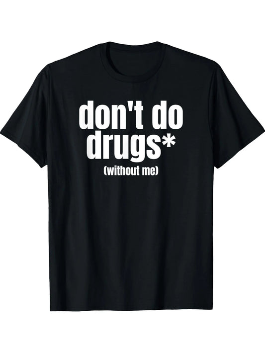 Men's t-shirts//Football Y2k Summer 100% cotton//Dont Do Drugs Without Me//Short sleeve tee//Streetwear 90s vintage cloth