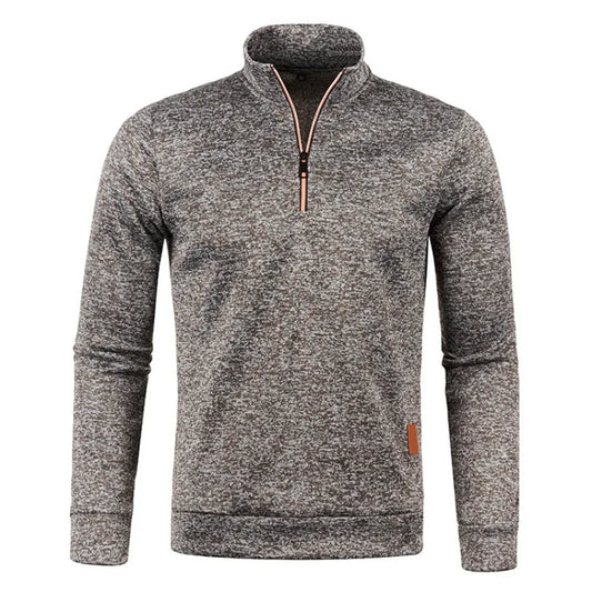 Autumn Men's Half Zipper Sweatshirts//Long Sleeve Pullover//Turtleneck Streetwear