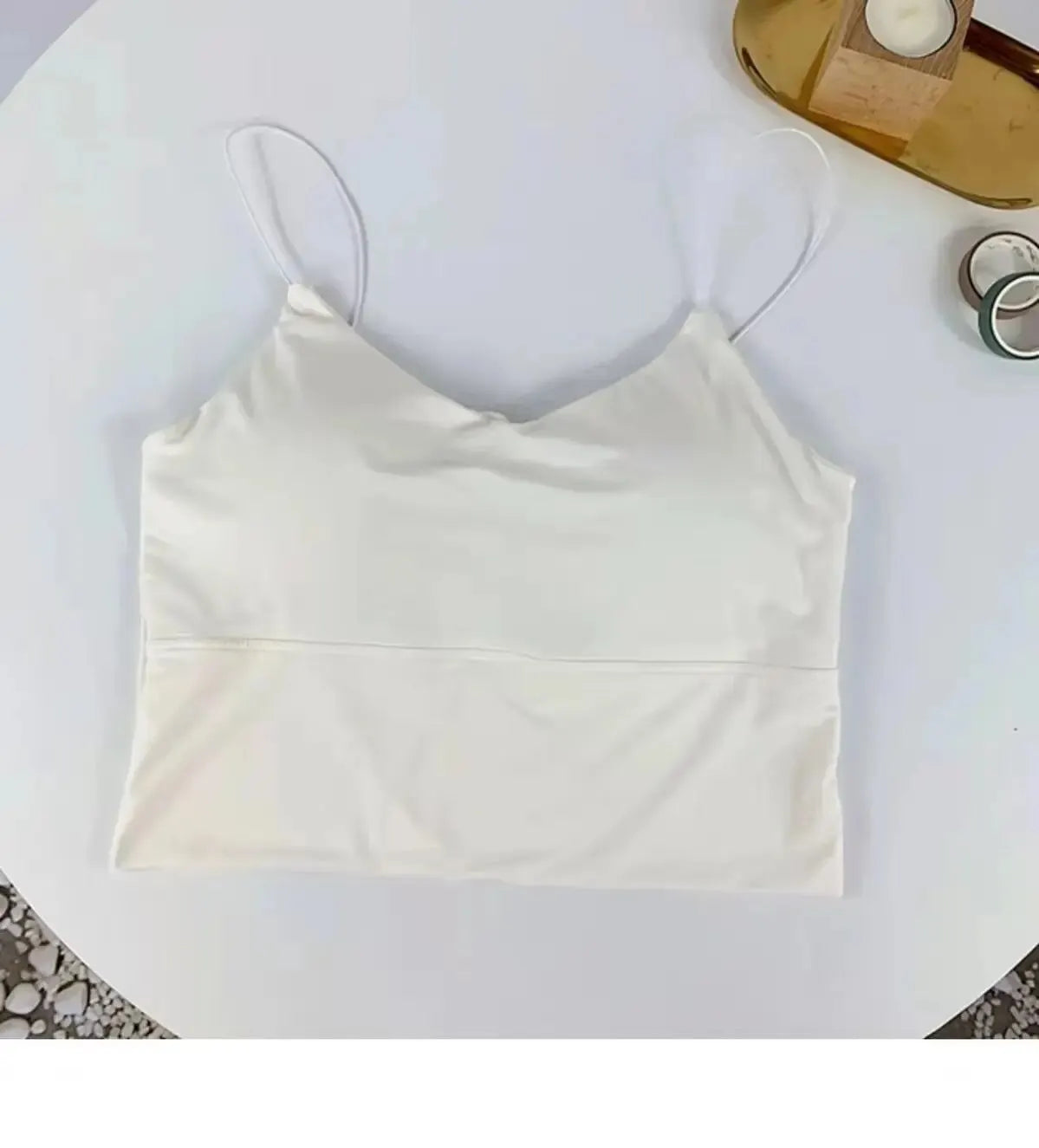 Women Camisole Ice Silk Tube Seamless Sports Tank Top//Wireless Underwear Padded Bra Bralette Vest
