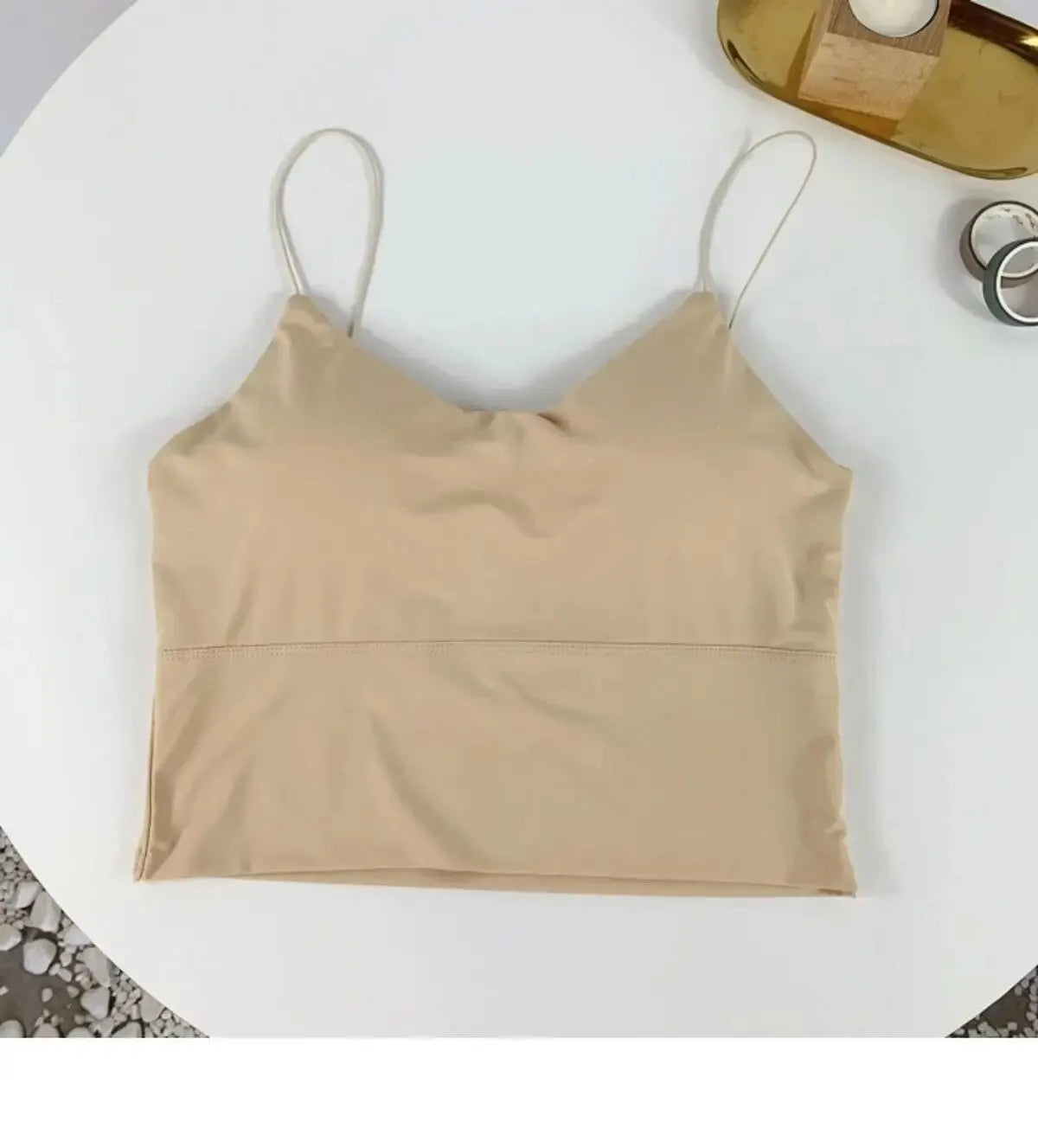 Women Camisole Ice Silk Tube Seamless Sports Tank Top//Wireless Underwear Padded Bra Bralette Vest