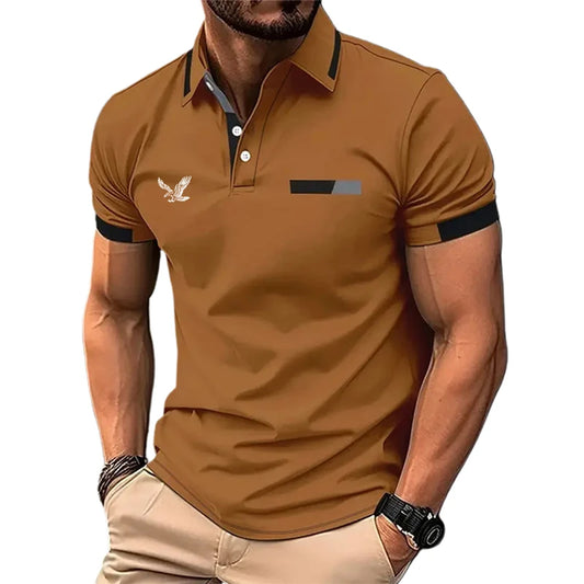 Men's Golf Shirt//Casual Lapel Short Sleeve