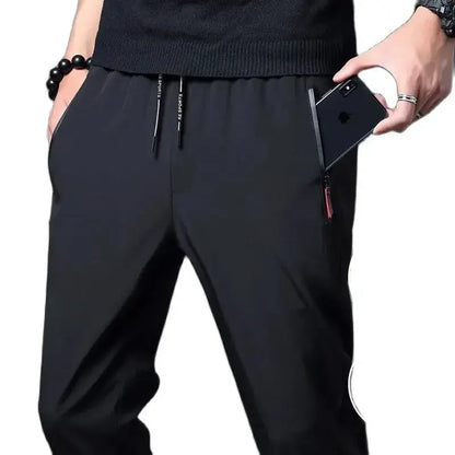 Men's Casual Pants//Straight Slim Fit Elastic Waist Jogger//Korean Classic Trousers