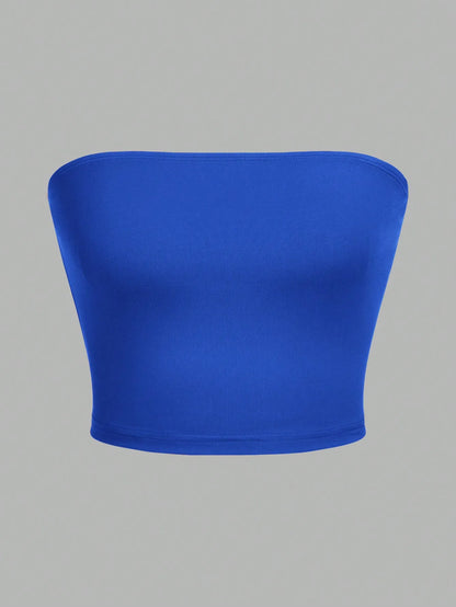 Women's strapless vest//sleeveless crop top//﻿party outfit
