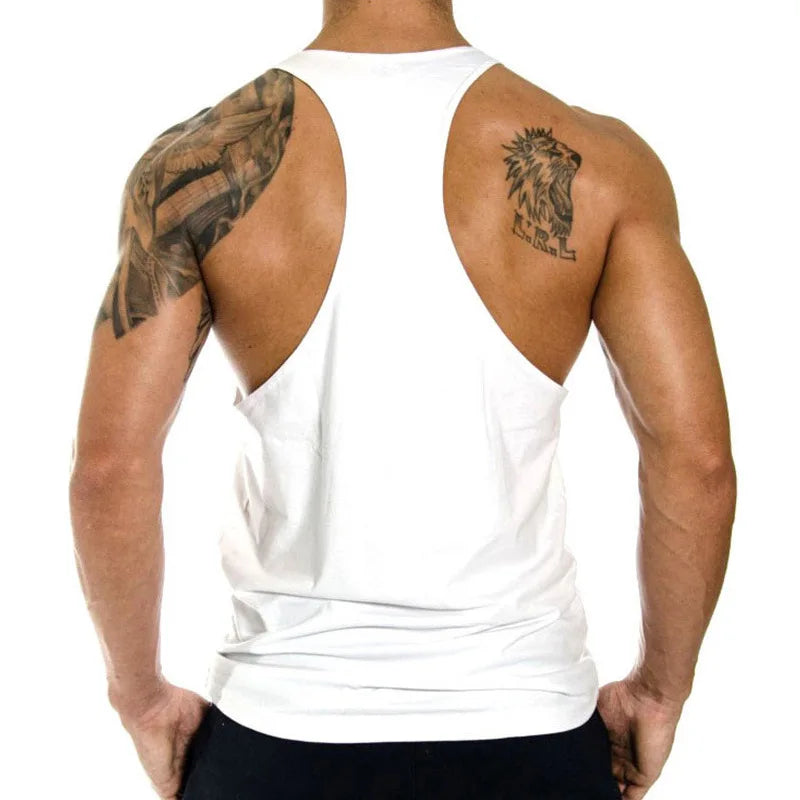 Men's Fitness Clothing Gym T-shirts//Men Sleeveless Sweatshirt//Stringer Vests Bodybuilding Shirt