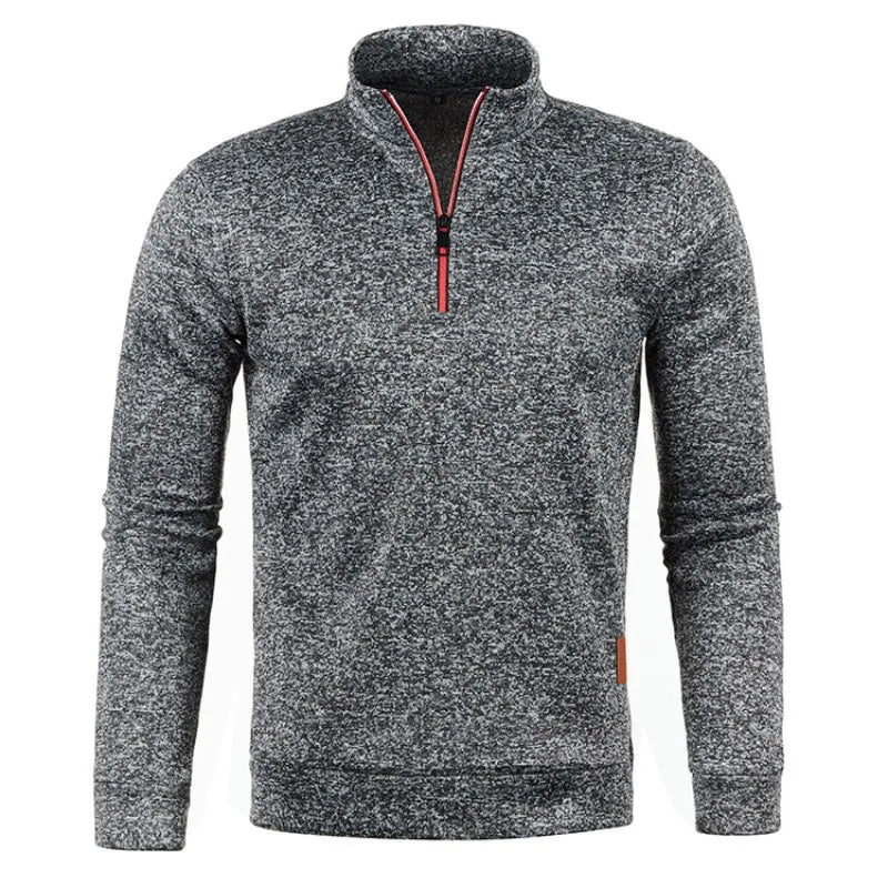 Autumn Men's Half Zipper Sweatshirts//Long Sleeve Pullover//Turtleneck Streetwear