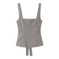 Women Bow Embellished Small Plaid Top//Summer Camisole Sleeveless Top//Women's Tank Top