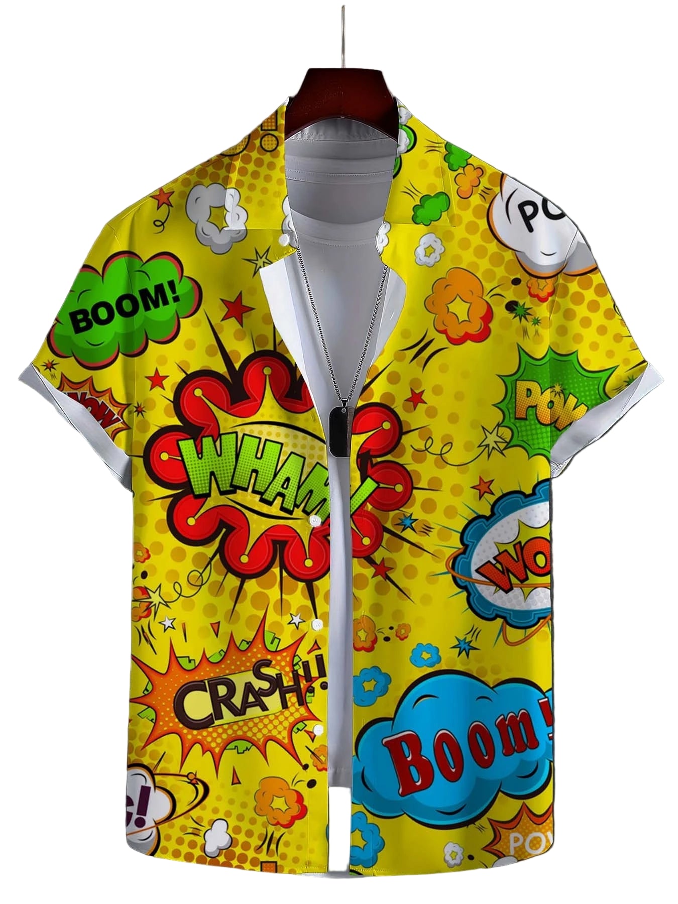 Men's Shirt//Fashion Novel//Short Sleeves Shirt//Graffiti Art