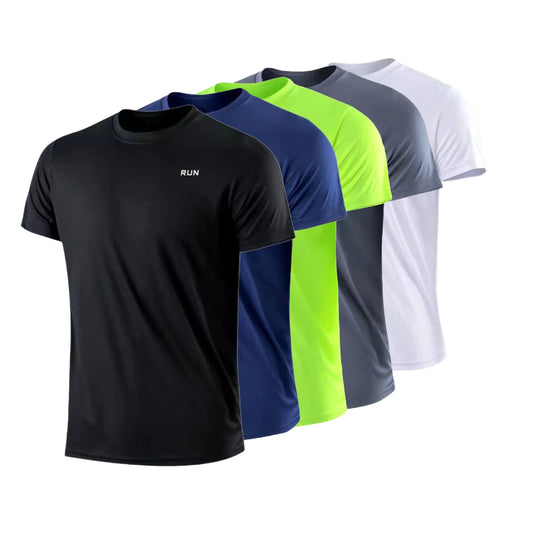 Men's Quick Dry Gym Running Round Neck T-Shirt//Training Exercise//Gym Sport Shirt//Lightweight