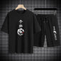 Men's Quick Drying tracksuits//Casual Breathable Short Sleeve 3D Printed Sports T-shirt+Shorts