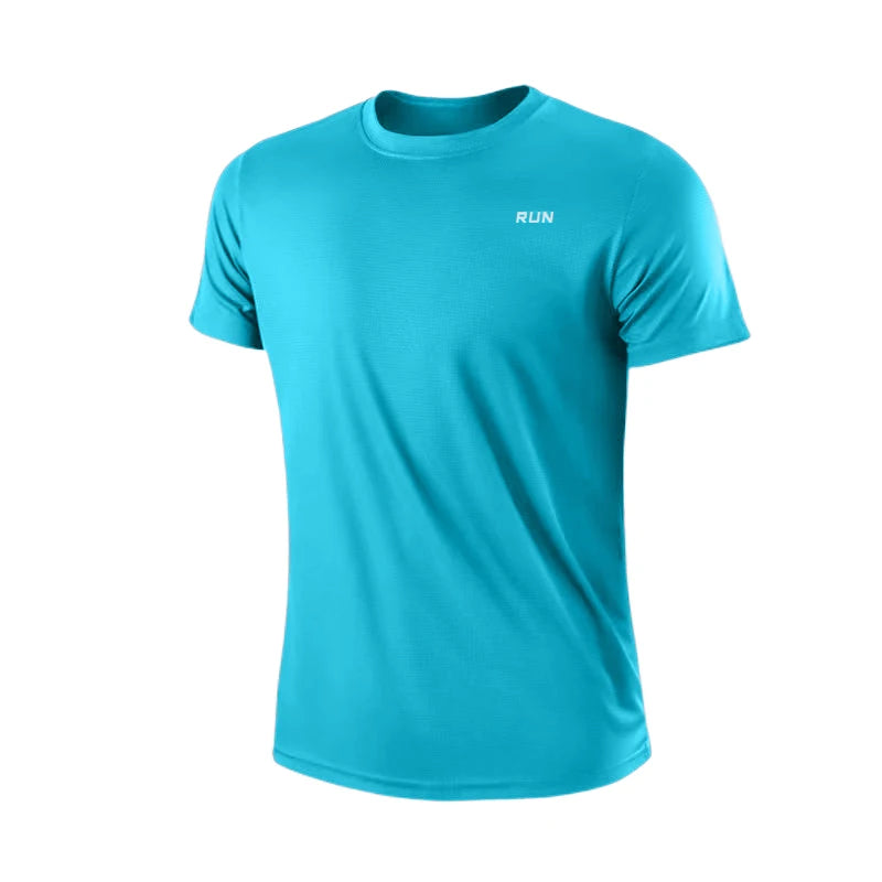 Men's Quick Dry Gym Running Round Neck T-Shirt//Training Exercise//Gym Sport Shirt//Lightweight