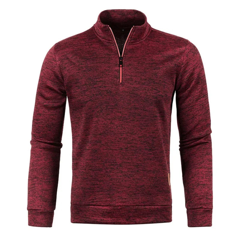 Autumn Men's Half Zipper Sweatshirts//Long Sleeve Pullover//Turtleneck Streetwear