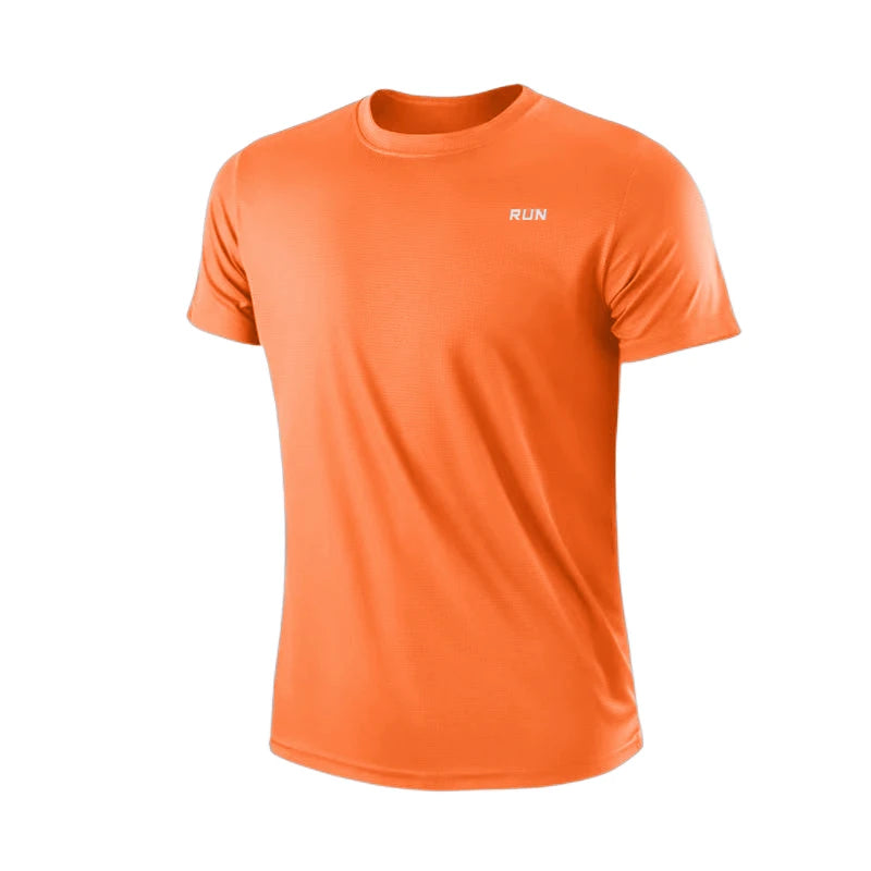 Men's Quick Dry Gym Running Round Neck T-Shirt//Training Exercise//Gym Sport Shirt//Lightweight