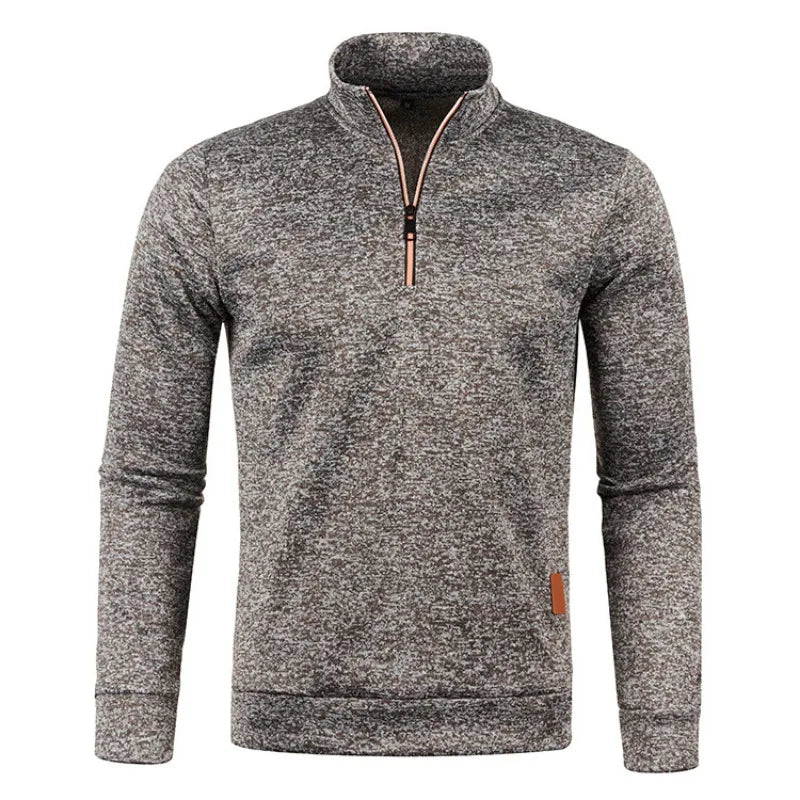 Autumn Men's Half Zipper Sweatshirts//Long Sleeve Pullover//Turtleneck Streetwear