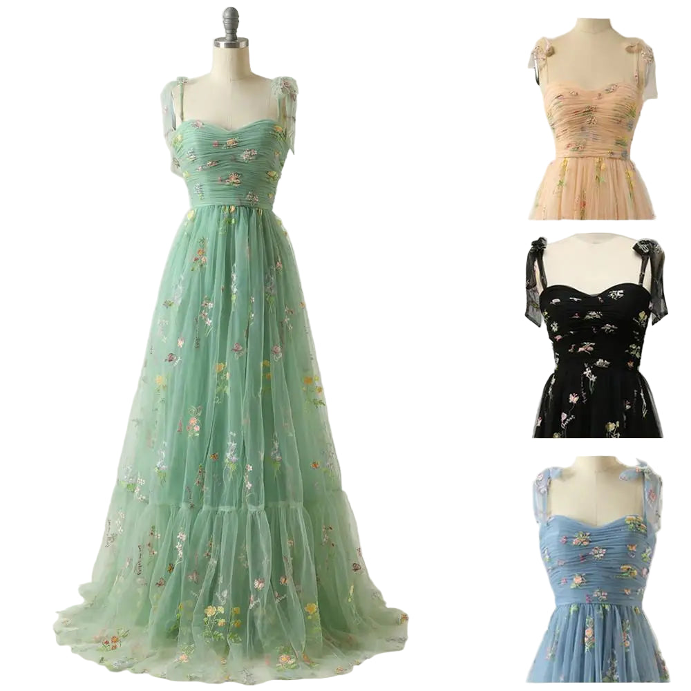 Women Evening Gowns//Temperament Mesh Elegant Dresses
