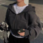 Women Hoodies//Casual Streetwear//Zip Up Sweatshirts