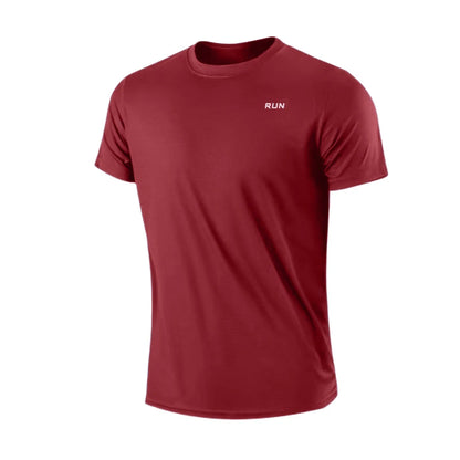 Men's Quick Dry Gym Running Round Neck T-Shirt//Training Exercise//Gym Sport Shirt//Lightweight