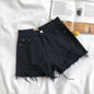 Women Korean Denim Shorts//Casual High Waist Ripped Jeans//Pocket Tassel//Streetwear