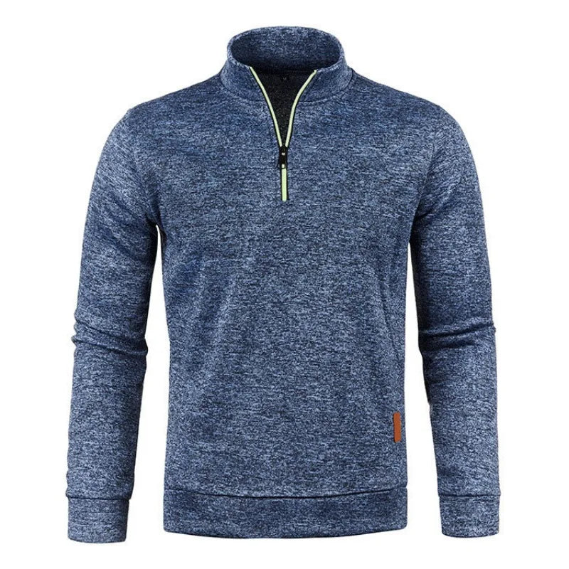 Autumn Men's Half Zipper Sweatshirts//Long Sleeve Pullover//Turtleneck Streetwear
