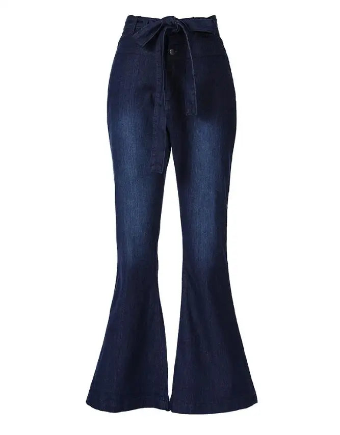 Women's Jeans//Autumn Fashion//High Waist Casual//Plain Skinny//Daily Long Bell-Bottom Jeans