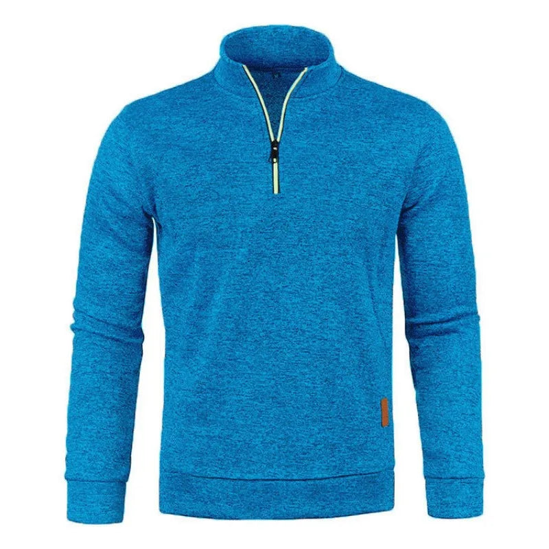 Autumn Men's Half Zipper Sweatshirts//Long Sleeve Pullover//Turtleneck Streetwear