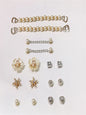 Crocs//14-Piece Set of Exquisite Crocs Accessories//Five-Leaf Flower Starfish Chain//Diamond Beads//Suitable for Women's Crocs//Flip-Flops