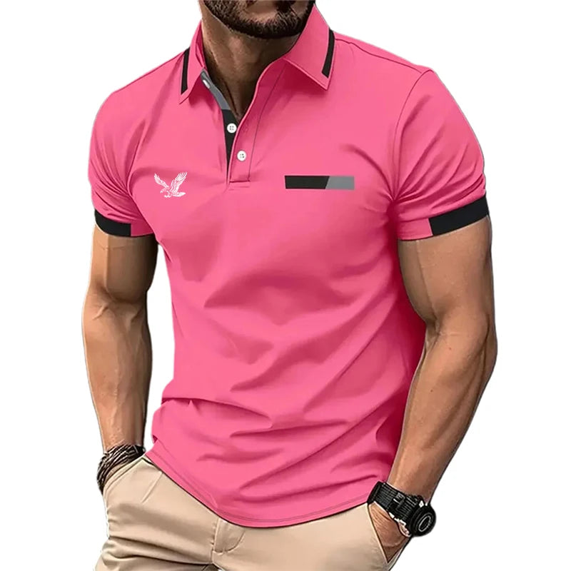 Men's Golf Shirt//Casual Lapel Short Sleeve