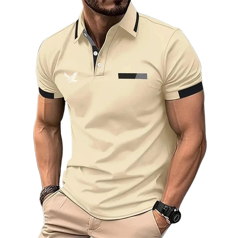 Men's Golf Shirt//Casual Lapel Short Sleeve