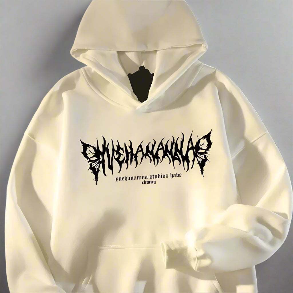 Men's Hoodie//Graphic Vivid Rose Print//Cotton Hoodies//American Retro Personality Streetwear Casual//Hooded Sweatshirt Men's Clothing