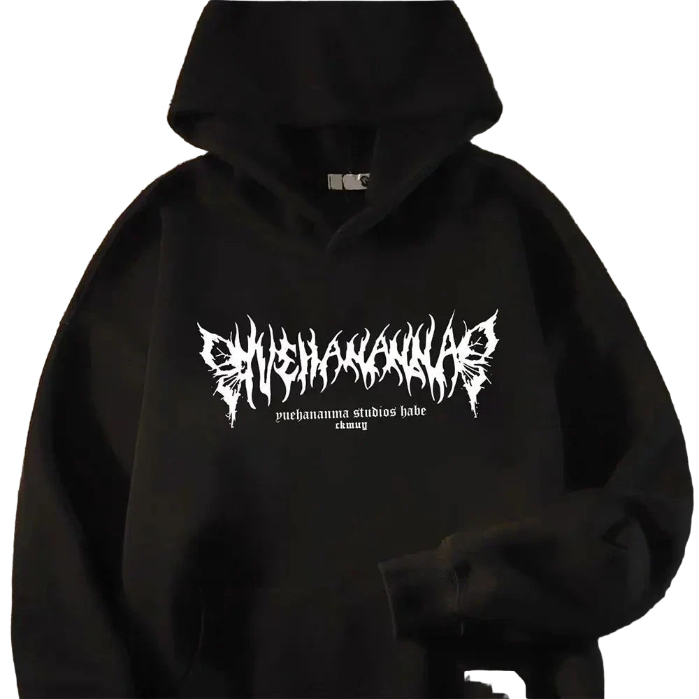 Men's Hoodie//Graphic Vivid Rose Print//Cotton Hoodies//American Retro Personality Streetwear Casual//Hooded Sweatshirt Men's Clothing