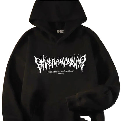 Men's Hoodie//Graphic Vivid Rose Print//Cotton Hoodies//American Retro Personality Streetwear Casual//Hooded Sweatshirt Men's Clothing